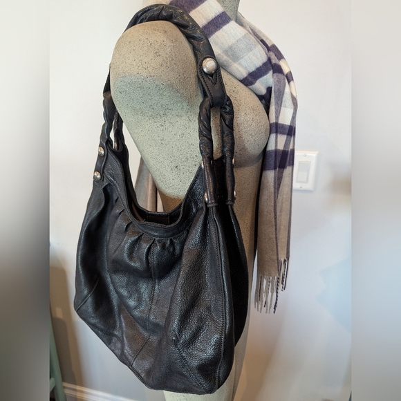 Lucky Brand Hobo Bag -black Leather shoulder bag - Picture 2 of 11